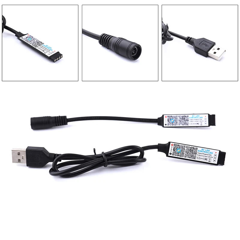Description Picture 2 of itemMini RGB Bluetooth-compatible Controller Music LED Light Strip Controller for RGB Tape Lights Smart APP Control DC 5V