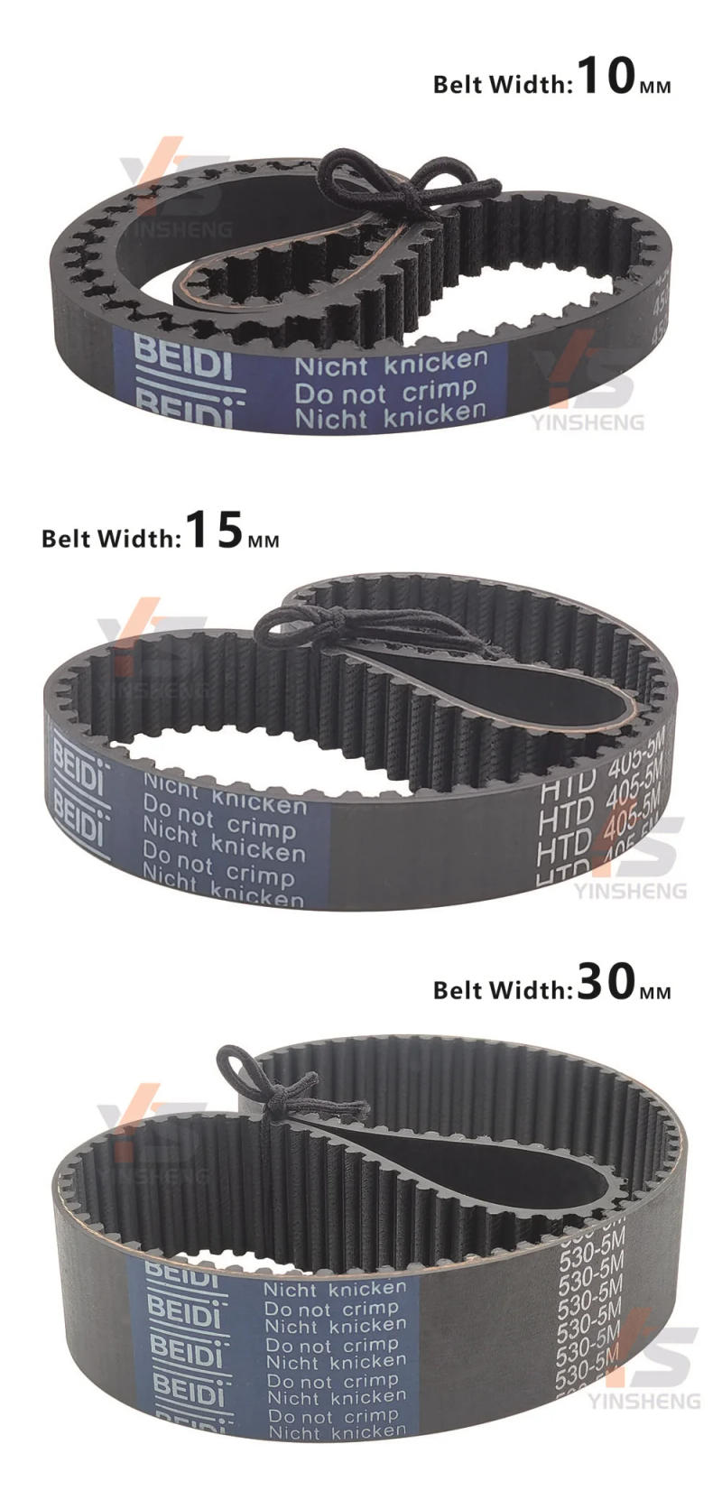 Description Picture 5 of itemHTD5M Timing Belt - Model 110-5M To 400-5M High Precision , Wear-Resistant 5M Rubber Synchronous Belt for Industrial Machinery