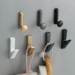 Matte Wall Hooks Bathroom Accessories Coat Hooks Towel Hook Creative for Key Hat Bag Home Decorative Hook Kitchen hooks home