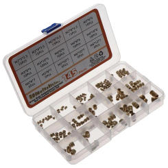 145Pcs M2 M3 M4 M5 M6 Double Diagonal Copper Flower Nut Female Thread Brass Knurled Nuts Embedment Nuts