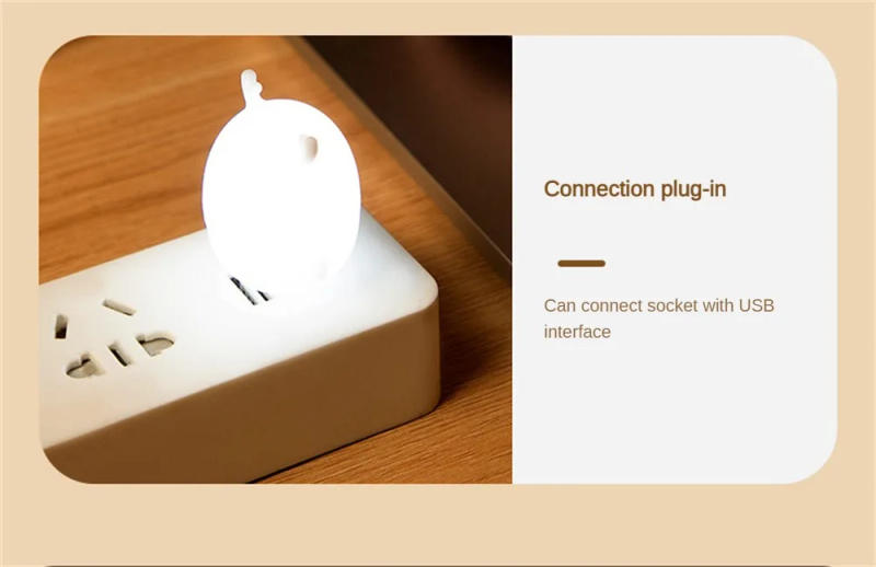 Description Picture 6 of itemUSB Plug Lamp Mini Night Light Gift Computer Mobile Power Charging Small Book Lamps LED Eye Protection Square Reading Light