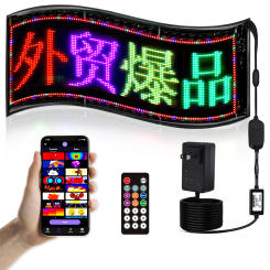 App Bluetooth Control Led Car Sign, Car Mounted Flexible Advertising Screen Display Screen, Soft Screen Support For Static Dynam