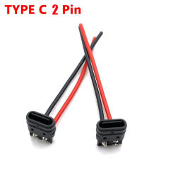 1-3PCS TYPE-C 2Pin Welding Cable Waterproof Socket Adapter Wire Fast Charging Interface USB3.1 Vertical Port with Wire Connector