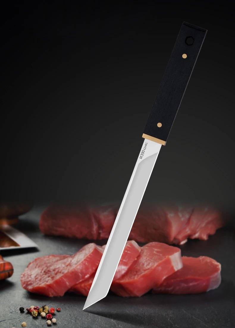 Description Picture 2 of itemKitchen Meat Cleaver Stainless Steel Slicing Knife Barbecue Sharp Fruit Watermelon Knife ABS Handle Fish Knife Cooking Tool