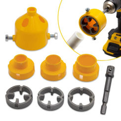 8pcs PVC Thread Maker Tool Pipe Threader Plumbing Tool Kit Plastic Pipe Round Die Set PVC Water Pipe Thread Tapping Tool