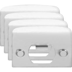 4 Pcs Lock Tongue Buckle Door Reinforcement Kit Stainless Steel Plates Strike Hole Filler Deadbolt Garage Installation
