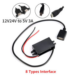 12V24V to 5V 3A DC-DC Step Down Voltage Power Supply Output Adapter Car Power Converter Micro Mini USB with Reverse Protection