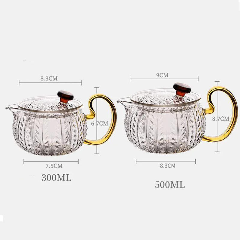 Description Picture 3 of item300ml 500ml High Borosilicate Heat-resistant Glass Teapot with Infuser Boiling Puer Flower Tea Pots Kung Fu Tea Set Teaware