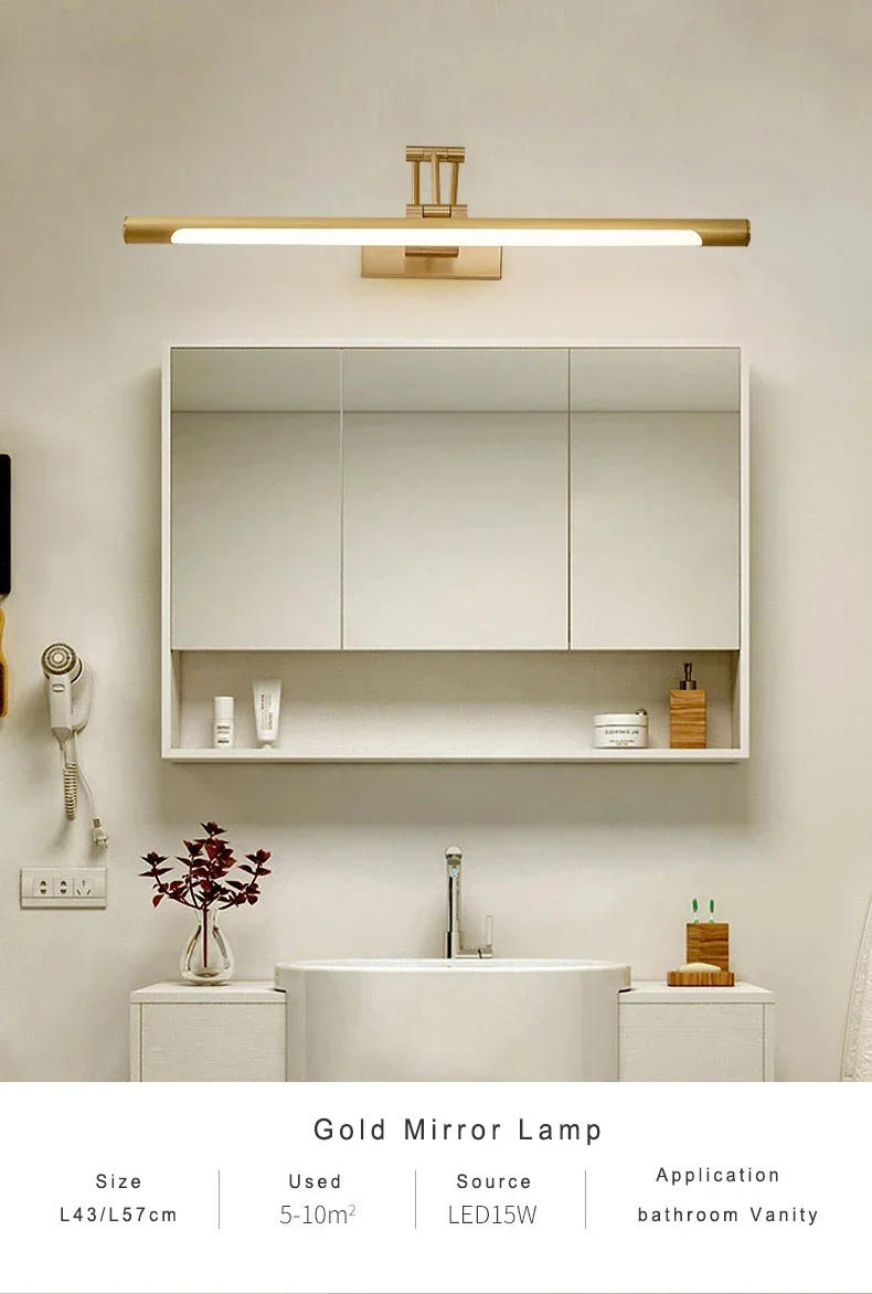 Description Picture 4 of itemLamp LED Linear Bathroom Vanity Light Modern Mirror Front Lamp, Vanity Wall Bar Lighting Fixture Over Mirror, Makeup Lights Dre