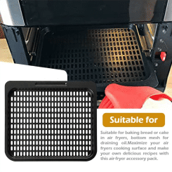 B59B-Cooking Tray Replacement, Mesh Cooking Rack Air Fryer Spare Parts For Instant Vortex,Chefman And Other Air Fryer Oven