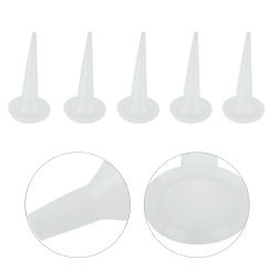 For Glue Caulk Nozzle Glue Nozzle White 5pcs Caulking Tips Mouth Construction Tools Home Improvement Plastic Brandnew