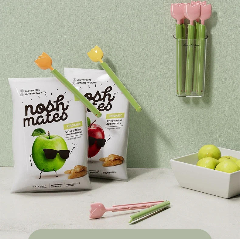 Description Picture 3 of itemFood Sealing Clip Household Food Bag Clip Tulip Shaped Tea Snacks Moisture-proof Dustproof Sealing Clips Bag Home Accessories