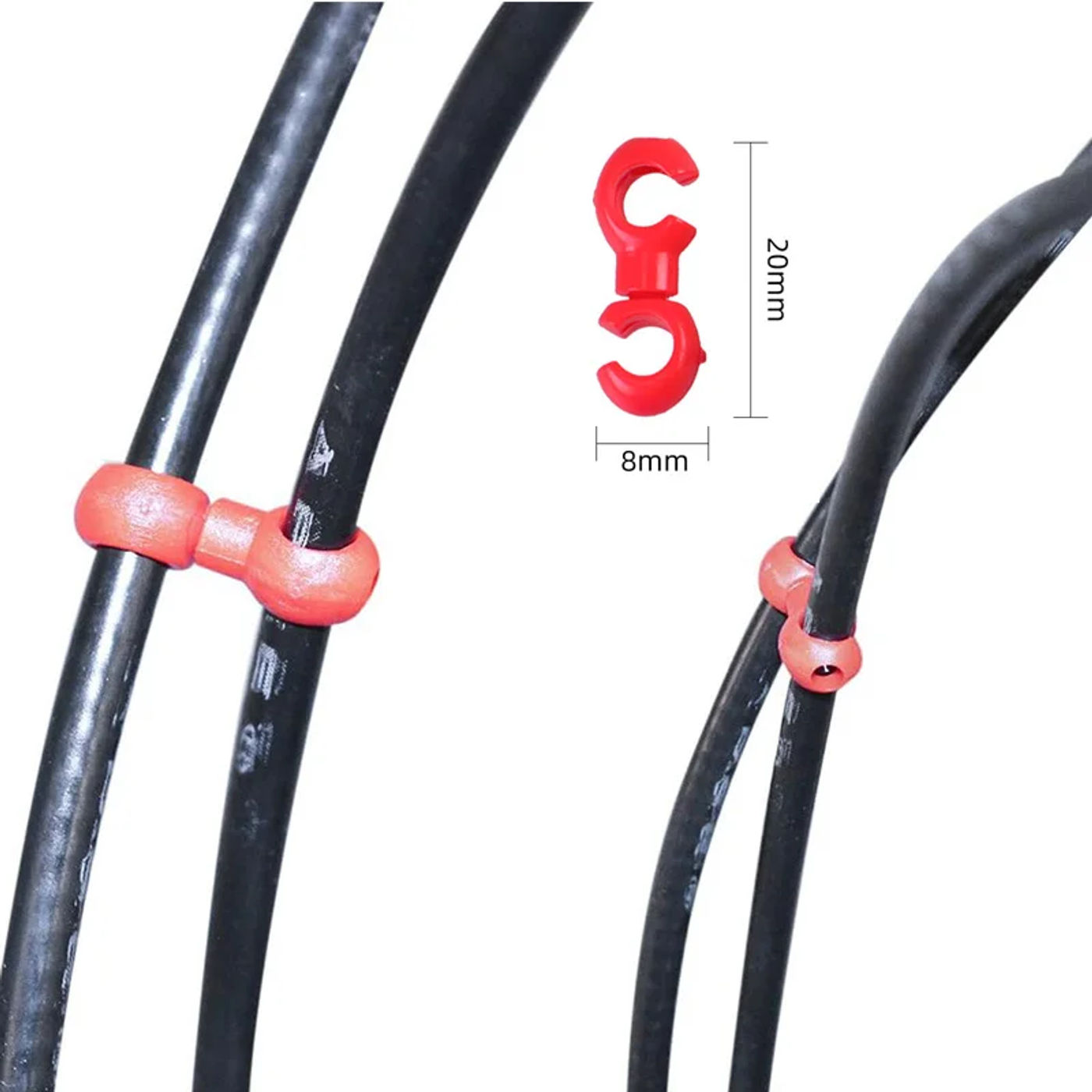 Description Picture 3 of item10Pcs Bike Cable Clips Bicycle Brake Cable Clips Rotating S-Hook Bike MTB Brake Gear Housing Fixing Holder Guide Buckle Clips