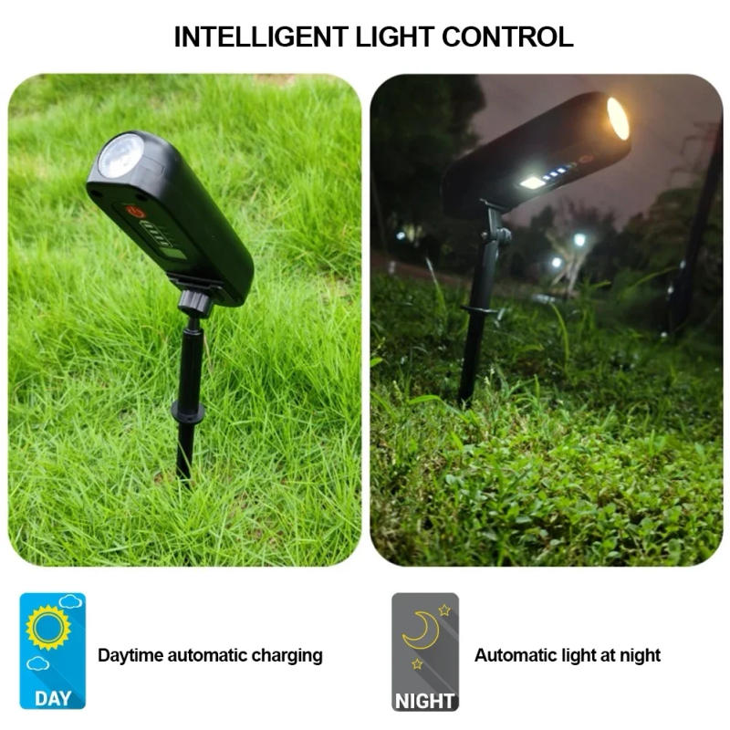 Description Picture 3 of itemSolar Powered Spotlight Lamp Adjustable Solar Spot Light in-Ground IP65 Waterproof Landscape Wall Light Outdoor Lighting