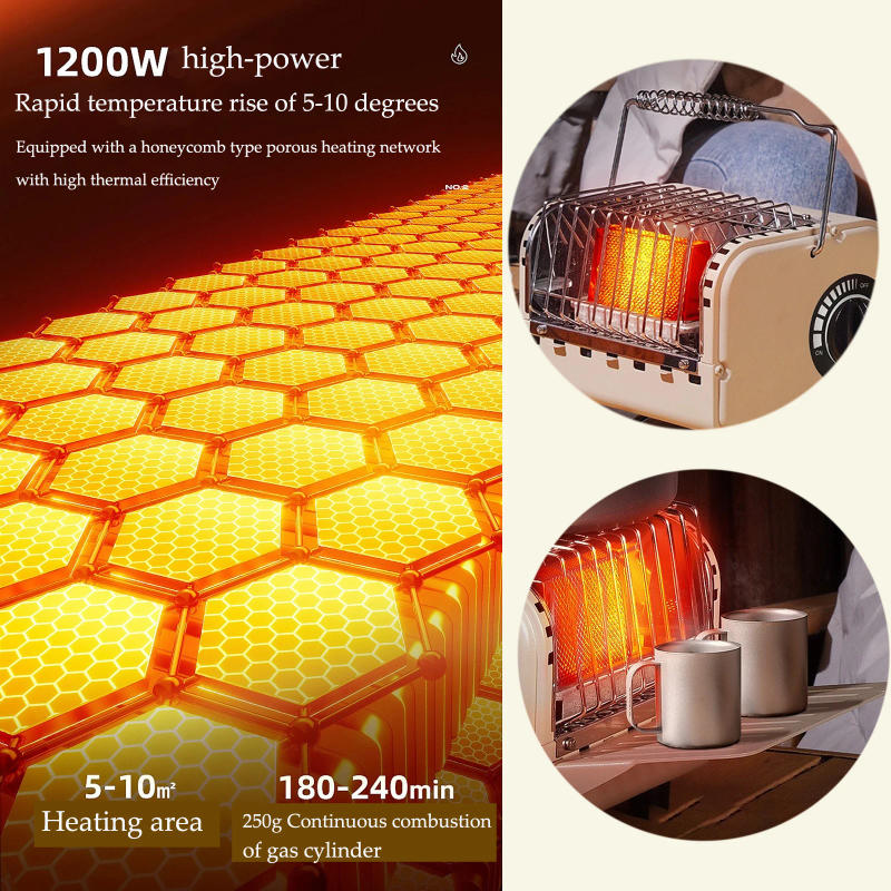 Description Picture 4 of itemGas Burner Camping 1200W Heating Stove Multifunction Outdoor Picnic Gas Stove Fire Stove Liquefied Gas Heater Stove