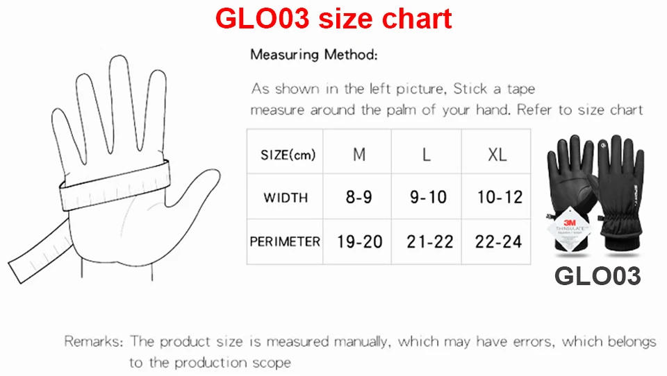Description Picture 3 of itemThermal Winter Cycling Ski Gloves Outdoor Sports Running Motorcycle Touch Screen Fleece Gloves Non-slip Warm Full Fingers Gloves