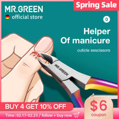 MR.GREEN Gorgeous Colorful Cuticle Nippers Cuticle Clippers Nail Manicure Scissors Trimmer Dead Skin Remover Stainless Stee Tool