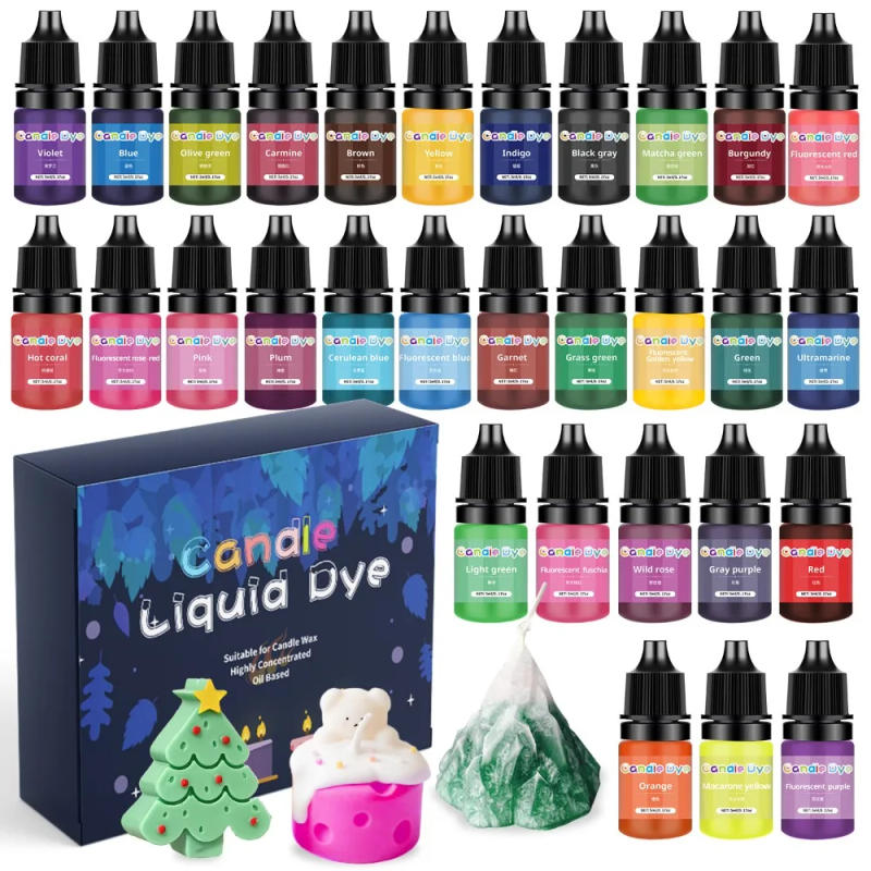 Description Picture 3 of item24 30 Color Liquid Oil-Based dye Highly Concentrate Natural Candle Color Candle Wax Vivid Candle Color for DIY Candle Making