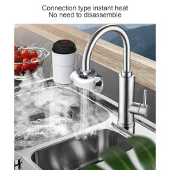 CPDD Instant Electric Water Heater Tankless Cold Water Heating Faucet Mount Heater