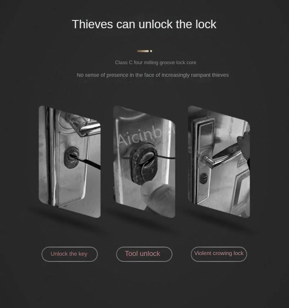 Description Picture 3 of itemEuropean standard lock cylinders Outdoor Israeli technology Super C-level sub lock door locks Cylinder All copper locks Core