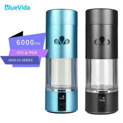 Bluevida H2 Pro nano technology 6000ppb Nanomolecular Hydrogen Water Generator SPE&PEM Dual Chamber Bottle With Inhalation Kit