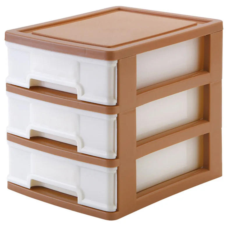 Description Picture 4 of itemBrown Desktop Drawer-type Storage Cabinet European-style Office Stationery Storage Box Small Miscellaneous Storage Box