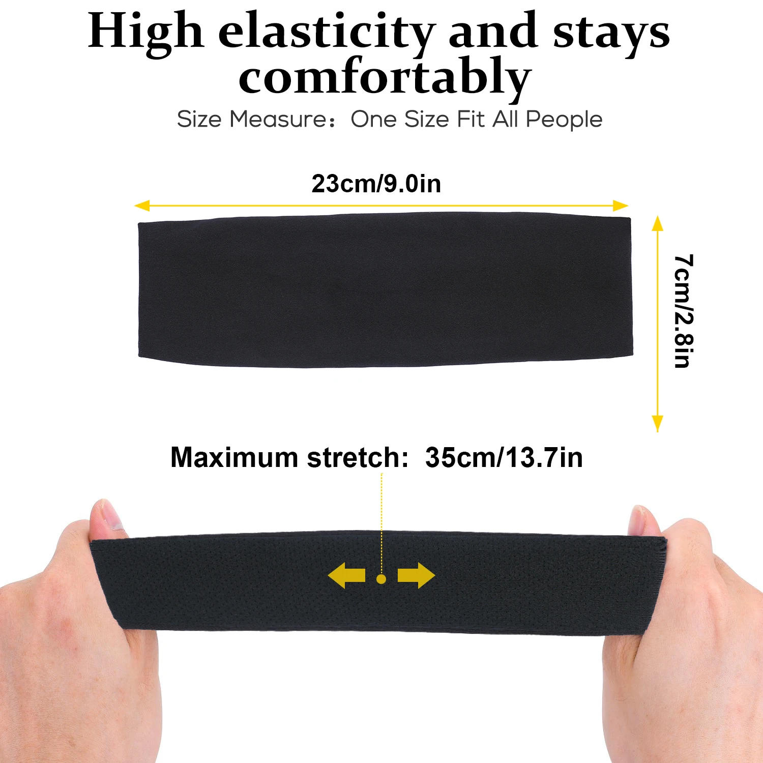 Description Picture 3 of itemSports Anti-Slip Headband Lightweight Yoga Fitness Running Jogging Sweat Band Gym Cycling Basketball Workout Hair Bands Men Girl