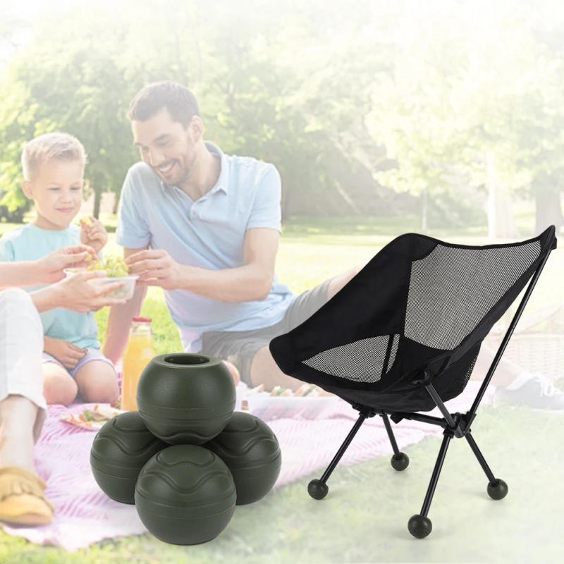 Description Picture 5 of item4Pcs Camping Chair Leg Cap Anti Slip Stabilizing Rubber Ball Feet Outdoor Chair Leg Tips Ball Cap for Rugged and Uneven Surfaces