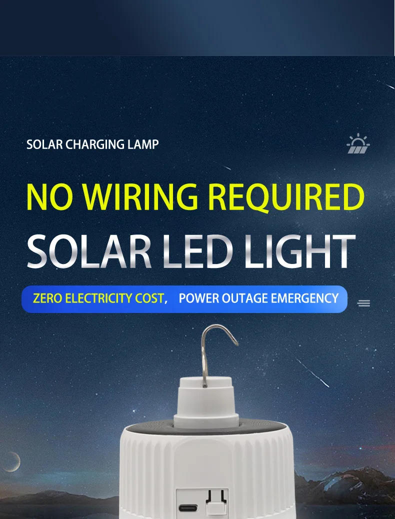 Description Picture 3 of itemOutdoor Solar Lights Rechagable Remote Control  Ultral-long Battery Life Fishing Lamp Solar or Usb Charging  Solar Wall Lamps