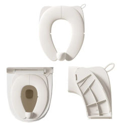 Baby Folding Travel Potty Training Seat For Round & Oval Toilets Toddlers Portable Non-Slip Folding Potty Seat Potty Seat Cover
