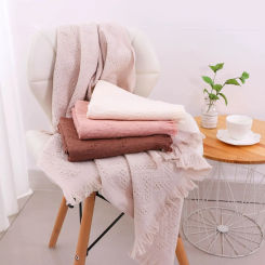 Pure Cotton Beach Towel Terry Bath Towels Large Towel Thick Luxury Solid for Bath Towels for Adults Bathroom Set 70×140cm
