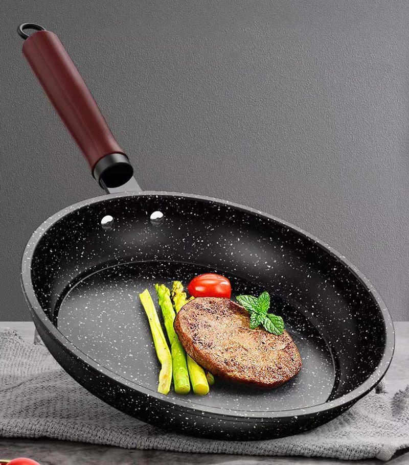 Description Picture 3 of itemFrying Pan Wok Pan Non-Stick Pancake Pan 24/26/28cm with cover  Household Induction Gas Stove Universal Pan Cooking Steak Pan