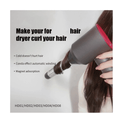 For Dyson Supersonic Hair Dryer HD01/HD02/HD03/HD04/HD08 Hair Curler with Anti-Warping Nozzle for Multiple Hair Types