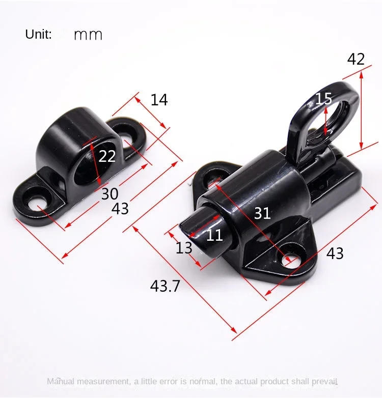 Description Picture 5 of itemWindow Gate Security Pull Ring Spring Bounce Door Bolt Aluminum Latch Lock White