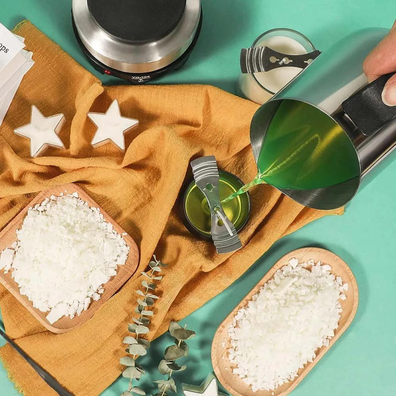 Description Picture 6 of itemCandle Making Kits 100G Soy Wax DIY Candle Making Scented Candle Material Smokeless Candle Metal Wick Candle Holders Making