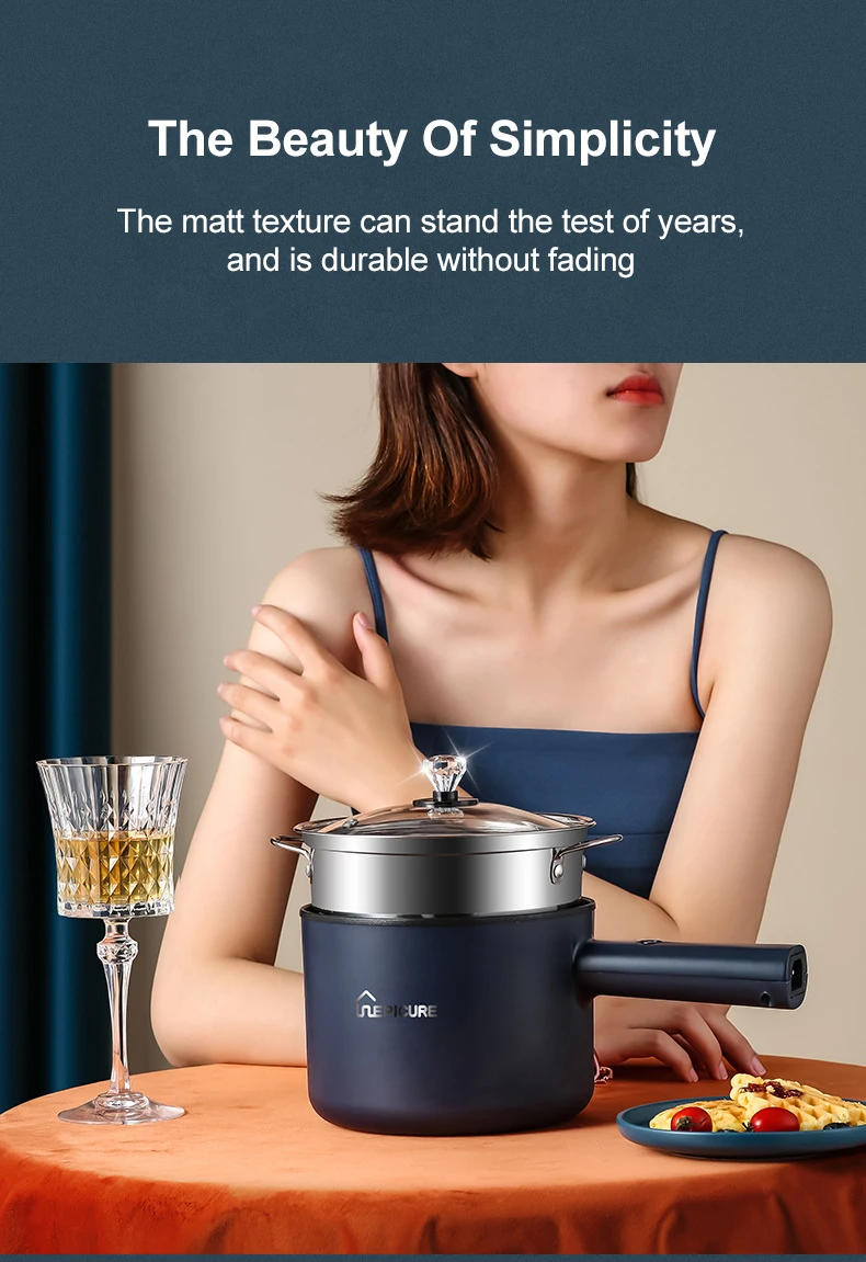 Description Picture 4 of item220V Mini Electric Cooker Multi-Function All-In-One Pot Double Layer Household Noodle Cooker Non-Stick Hot Pot Kitchen Tool