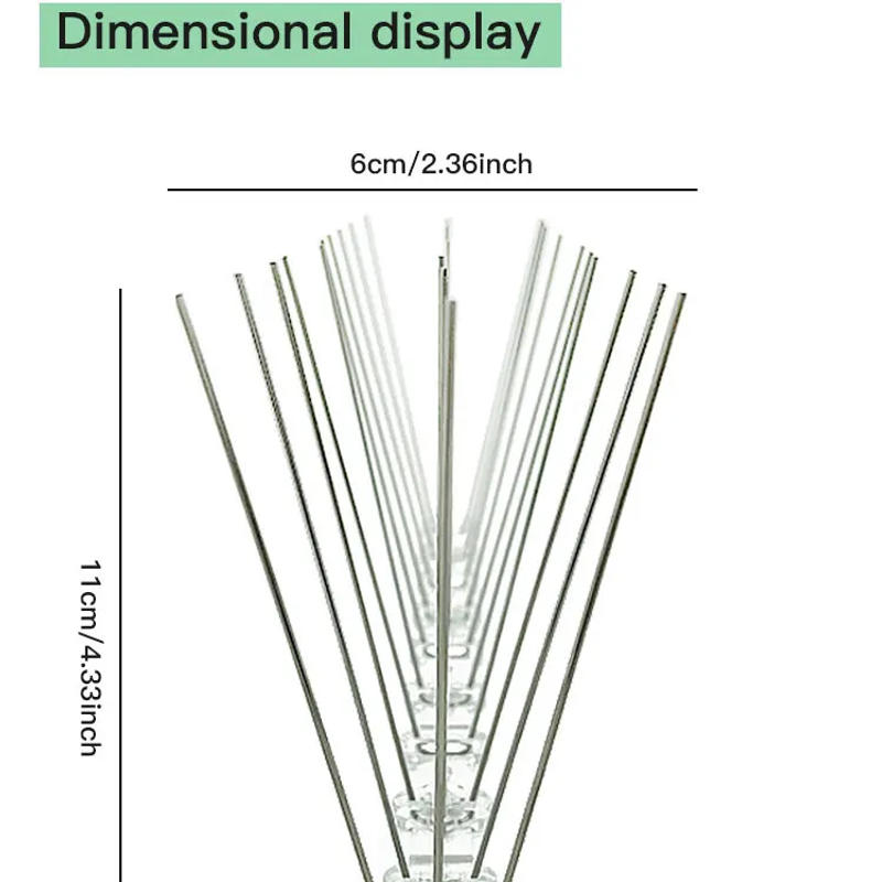 Description Picture 5 of item10pcs/box Gardening Bird Repellent, Stainless Steel for Home Balcony to Prevent Bird Repellent