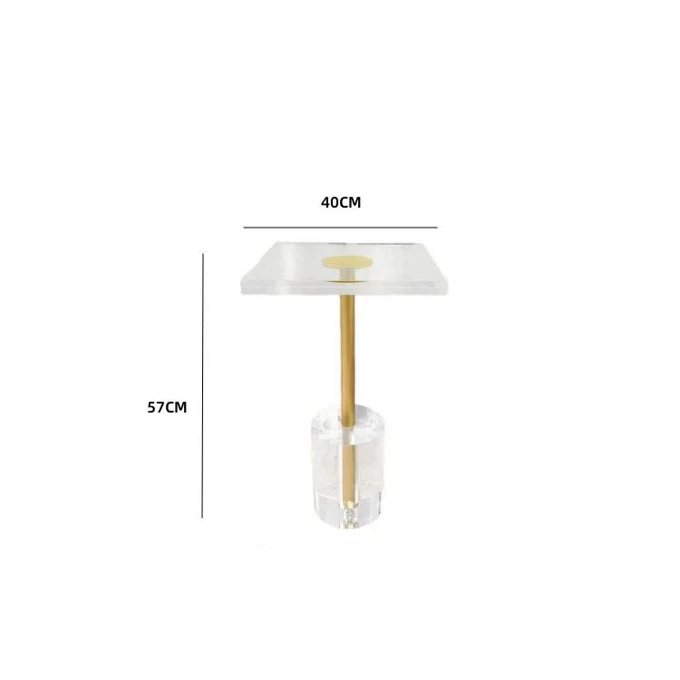 Description Picture 6 of itemAcrylic Coffee Table Portable Folding Square Dining Table Nordic Luxury Aesthetic Multifunction Room Living Bedroom Furniture