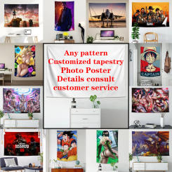 Customized tapestry decorative painting HD printing waterproof large size wall art hanging cloth background cloth wall covering