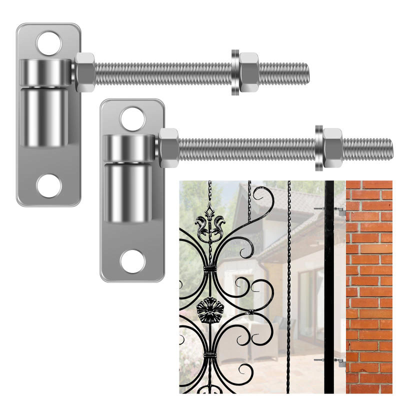 Description Picture 4 of item2Pcs Gate Hinges Stainless Steel J-Bolt Hinge Doors Gates for  for Farm Gates Door Wall Farm Garden Gate 6/8 inch Fence Hinge