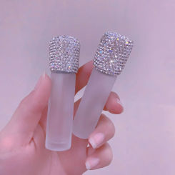 Luxury Diamond Essential Oil Roller Bottles Mini Glass Storage Jar Travel Portable Perfume Lip Balms Empty Storage Organization