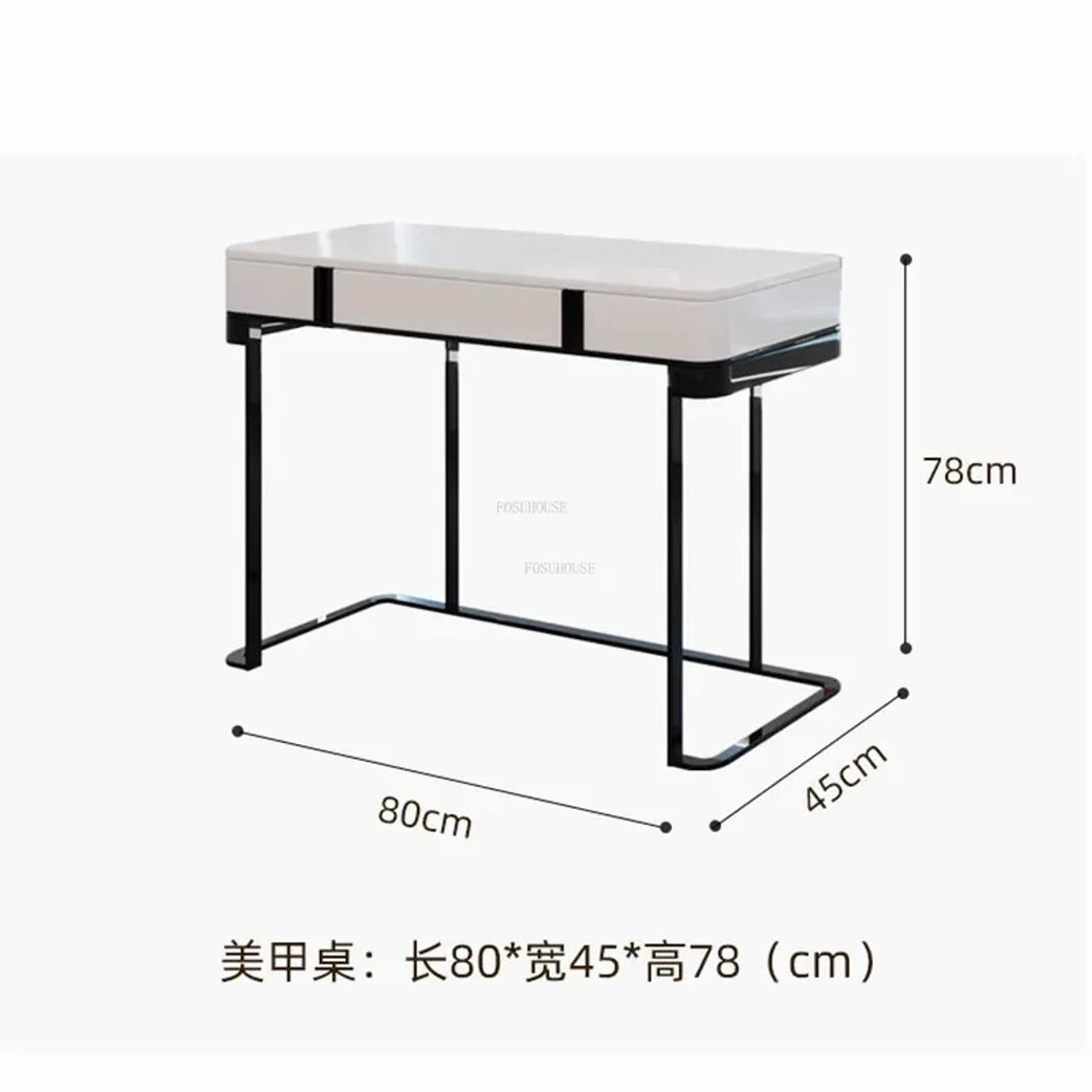 Description Picture 6 of itemWrought Iron Professional Manicure Table Modern Minimalist Nail Tables Salon Furniture Light Luxury Nail Shop Table Chairs Set A