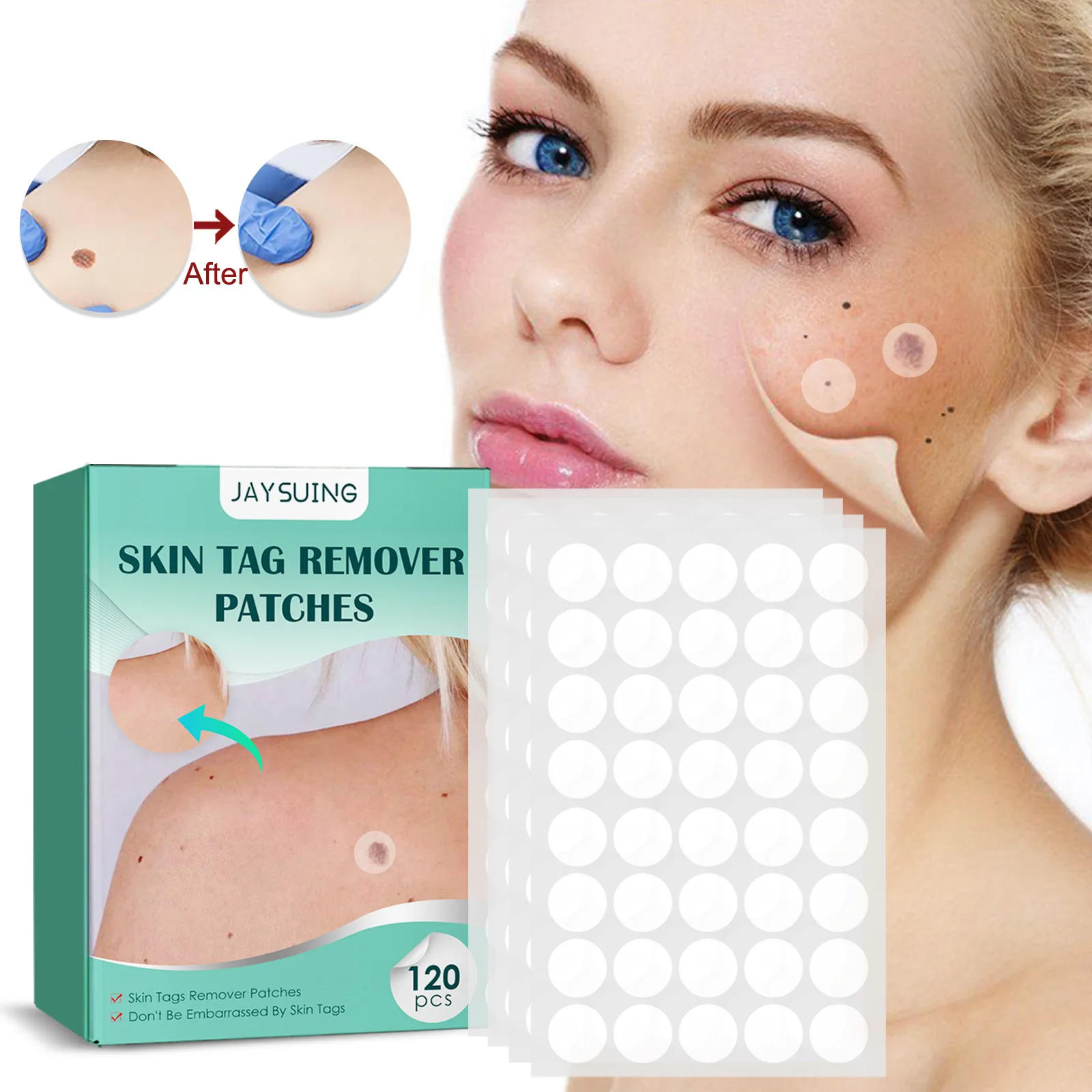 Description Picture 3 of itemPatch for Skin Cleansing Acne Treatmenthicken Eye Flesh Warts  Meats  Black Moles Skin Cleansing Sticker Covering for Men Women