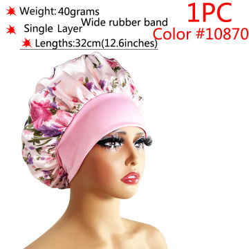 Hair Satin Bonnet For Sleeping Shower Silk Caps Caps With Wide Elastic Band Night Sleep Cap Bonnets For Black Women Braids Hair