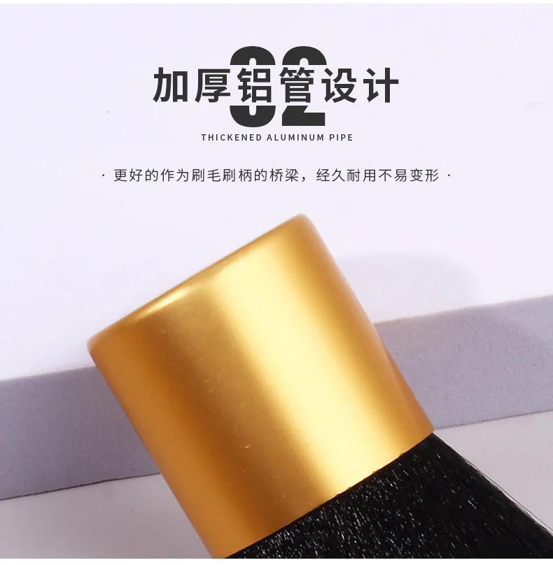 Description Picture 6 of item1Pcs Round Angled Top Makeup Brush Power Foundation Blush Concealer Contour Blending Highlight Cheek Brush Beauty Tool