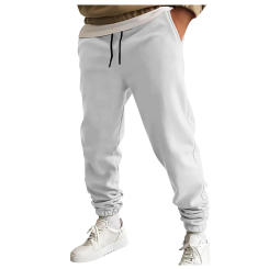 Men's Pants Drawstring Lightweight Solid Joggers Sweatpants Running Sport Streetwear Casual Man Trousers Tracksuit Clothing