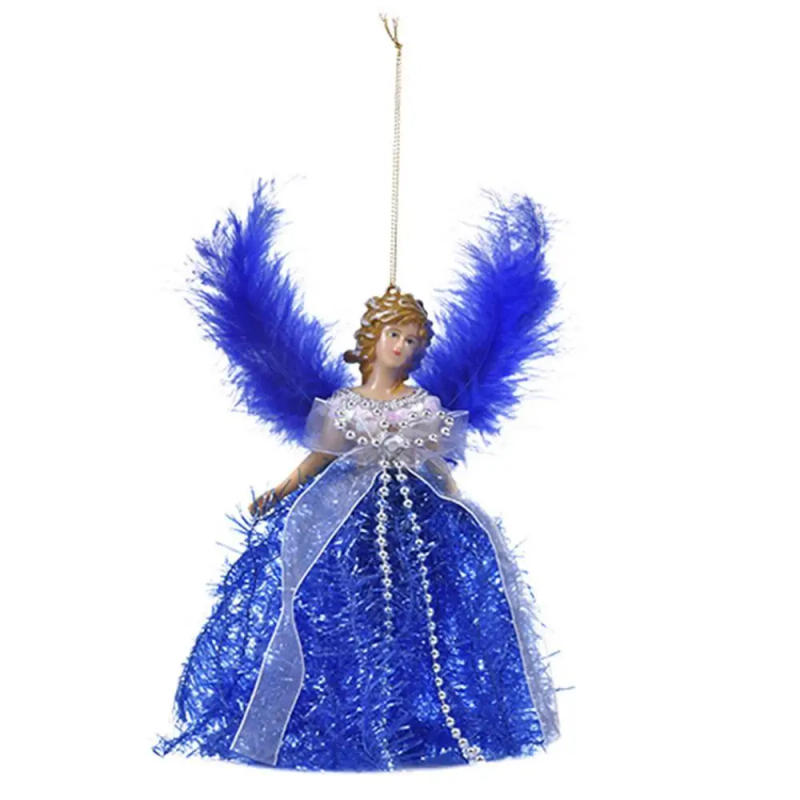 Description Picture 6 of itemChristmas Angel Pendant Hanging Angels Christmas Tree Ornaments Christmas Tree Angel Topper With Wings Handmade Holiday Angel
