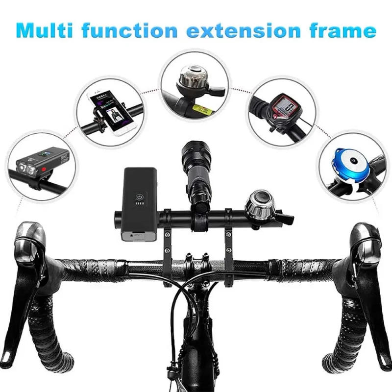 Description Picture 3 of item20CM Bicycle Handlebar Extended Bracket MTB Headlight Mount Extented Bar Road Mountain Bike Handlebar Riding Frame Bicycle Clip