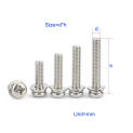 Nickel Plated Cross Pan Head Screw With Washer Round Head Triple Combination Screw M2M2.5M3M4M5