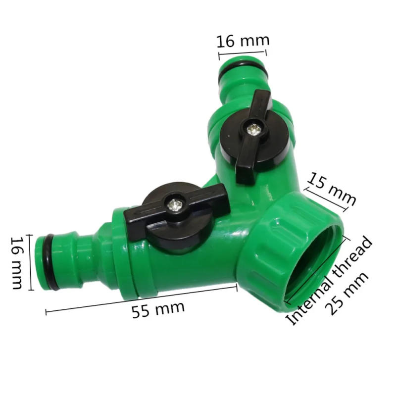 Description Picture 3 of itemY-type Shunt Valve Garden Irrigation System Water Splitter 2 Way Y Shape Quick Connector Water Tap Adapter Water Controller